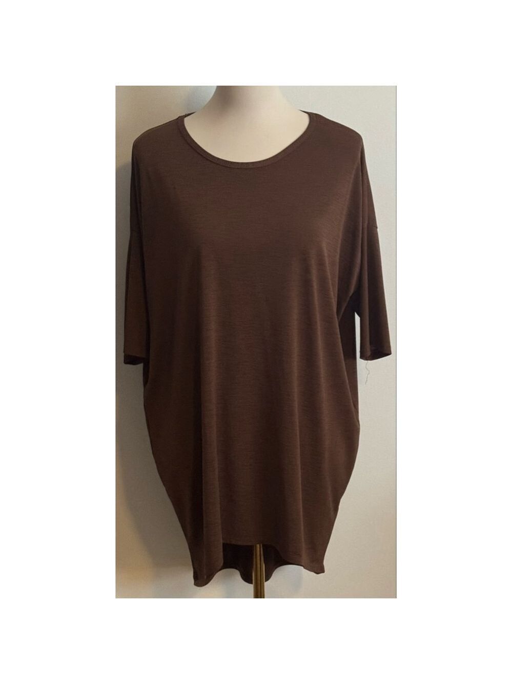 Women's LuLaRoe Brown Tunic Top S